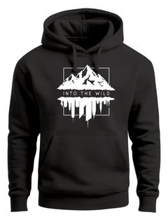 Hoodie Herren Into The Wild Berge Skyline Kapuzen-Pullover Männer Neverless®