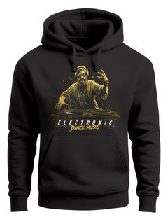 Hoodie Herren Aufdruck Eletronic Dance Music MichelangeloTechno DJ Fashion Streetstyle Neverless®