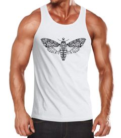 Herren Tank Top Falter Schmetterling Butterfly Totenkopf Skull Atzec Neverless®