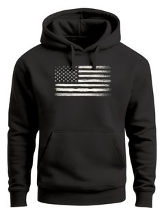 Hoodie Herren USA Flagge Print Retro Style Männer Fashion Streetstyle Neverless®
