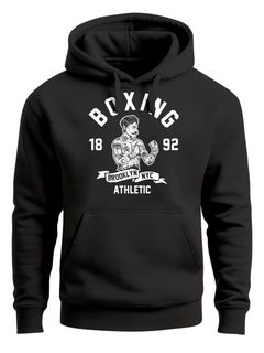 Hoodie Herren Retro Vintage Boxer Boxen Kapuzen-Pullover Männer Neverless®