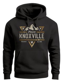Hoodie Herren Mountain Berge Adventure Emblem Retro Design Mount Knoxville Fashion Streetstyle Kapuzen-Pullover Männer Neverless®