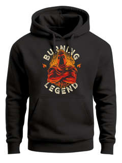 Hoodie Herren Sparta Burning Legend Schriftzug Fashion Streetstyle Kapuzen-Pullover Männer Neverless®