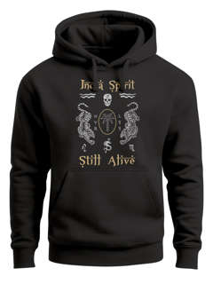 Hoodie Herren Tiger Motiv Totenkopf India Spirit Schriftzug Indien Fashion Streetstyle Kapuzen-Pullover Männer Neverless®