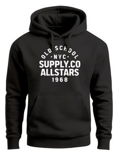Hoodie Herren Bedruckt Schriftzug Oldschool NYC New York City Allstars Kapuzen-Pullover Männer Fashion Streetstyle Neverless®