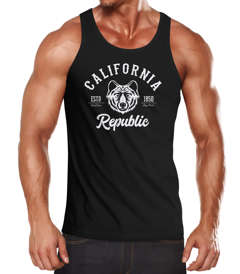 Herren Tank-Top California Republic Grizzly Bär Muskelshirt Muscle Shirt Neverless®
