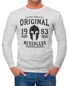 Herren Longsleeve Sparta Helm Original Gladiator Vintage Langarmshirt Neverless®
