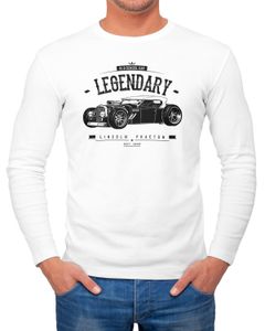 Herren Longsleeve Hot Rod Retro Auto Car Oldschool Rockabilly Langarmshirt Moonworks®