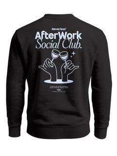 Sweatshirt Herren Pullover mit Backprint Social Club Cheers Edition Statement Fashion Streetwear mit Aufdruck Neverless®