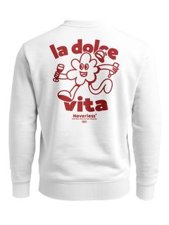 Sweatshirt Herren Pullover mit Backprint La Dolce Vita Design Italian Fun Fashion Streetwear Neverless®