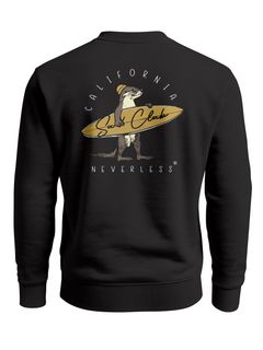 Sweatshirt Herren Pullover mit Backprint Surfer Motiv California Surf Club Fun Beach Style Fashion Streetwear Neverless®
