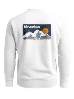 Sweatshirt Herren Pullover mit Outdoor Backprint Bergmotiv Nature Streetwear Adventure Style Neverless®