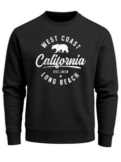 Sweatshirt Herren Frontprint West Coast California Pullover mit Print Fashion Streetwear Neverless®