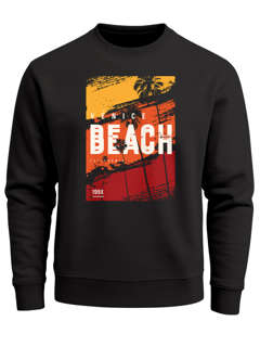 Sweatshirt Herren Frontprint Pullover mit Print Venice Beach Retro Aufdruck California Fashion Streetwear Neverless®