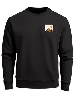 Sweatshirt Herren Frontprint Pullover mit Print Minimal Mountain Brustlogo Berg Outdoor Streetwear Fashion Neverless®