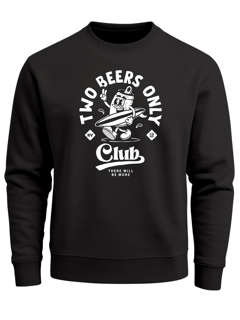 Sweatshirt Herren Frontprint Pullover mit PrintTwo Beers Only Club Bier & Surf Design Fun Streetwear Style Neverless®