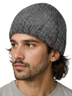 gefütterte Strickmütze für Herren, Mütze mit Fleece Futter, Winter-Mütze Neverless®