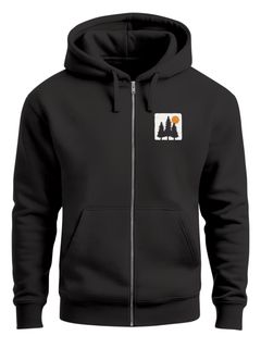 Herren Sweatjacke mit Kapuze Print Bäume Logo Sweatshirt Zipjacke Zip-Hoodie Männer Fashion Streetstyle Neverless®