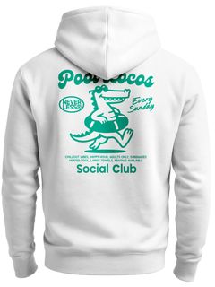 Herren Sweatjacke Backprint Pool Locos Social Club - Zipjacke Hinten Bedruckt - Zip-Hoodie Männer Fashion Streetstyle Neverless®