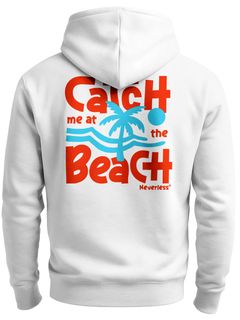 Herren Sweatjacke Backprint Beach Palme Typo Design Zipjacke Zip-Hoodie Männer Fashion Streetstyle Neverless®