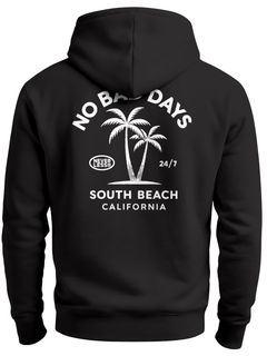 Herren Sweatjacke Backprint No Bad Days Statement Zipjacke Zip-Hoodie Männer Fashion Streetstyle Neverless®