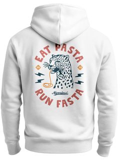 Herren Sweatjacke Backprint Pasta Leopard Design Zipjacke Zip-Hoodie Männer Fashion Streetstyle Neverless®