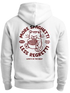 Herren Sweatjacke Backprint Spaghetti Cat Design Katze Zipjacke Zip-Hoodie Männer Fashion Streetstyle Neverless®