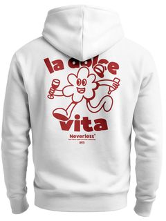 Herren Sweatjacke Backprint La Dolce Vita Cartoon Grafik Zipjacke Zip-Hoodie Männer Fashion Streetstyle Neverless®