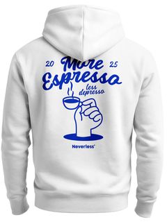 Herren Sweatjacke Backprint More Espresso Kaffee Liebhaber Zipjacke Zip-Hoodie Männer Fashion Streetstyle Neverless®