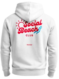 Herren Sweatjacke Backprint Social Beach Club Zipjacke Zip-Hoodie Männer Urban Fashion Streetstyle Neverless®