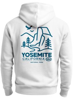 Herren Sweatjacke Backprint Yosemite National Park Zipjacke Zip-Hoodie Männer Outdoor Fashion Streetstyle Neverless®