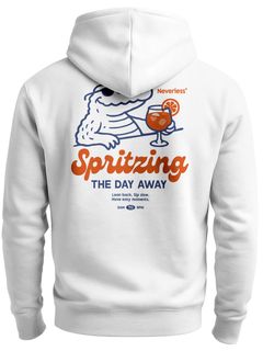 Herren Sweatjacke Backprint Spritzing the day away Schriftzug Zipjacke Zip-Hoodie Männer Fashion Streetstyle Neverless®