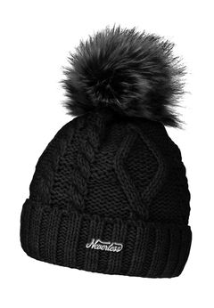 Damen Bommelmütze mit Fleecefutter Pudelmütze Strickbeanie Strickmütze Wintermütze Neverless®