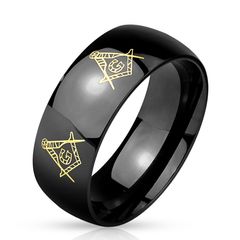 Herrenring Edelstahl Ring Herren Freimaurer Ring Masonic Siegelring Symbol G 