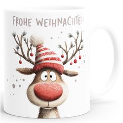 Weihnachtstasse Frohe Weihnachten Tierbilder Lustig Tasse [DesignVariant] Geschenkidee Adventskalender Nikolaus Keramiktasse SpecialMe®