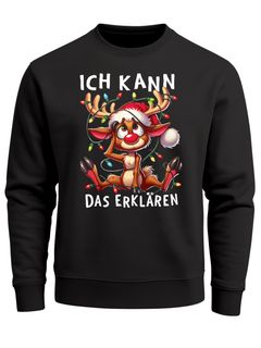 Sweatshirt Herren Weihnachtspullover Lustig Rentier war ausverkauft Einhorn Weihnachtsoutfit Männer Moonworks®