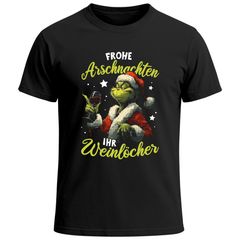 Herren T-Shirt Weihnachten Spruch lustig XMAS Printshirt Weihnachtsoutfit Männer Moonworks®