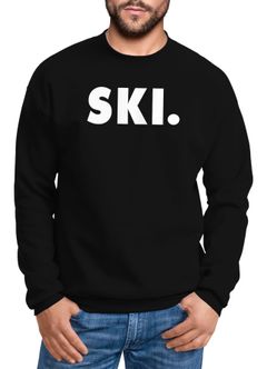 Sweatshirt Herren Ski Wintersport Wintersportler Ski-Fahrer Ski-Pullover Rundhals-Pullover Moonworks®