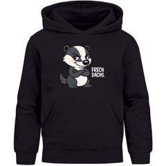 Kinder Hoodie Jungen Frechdachs Tiermotiv Kapuzenpulli mit Aufdruck Print Sweatshirt mit Kapuze Jungengeschenke Moonworks®