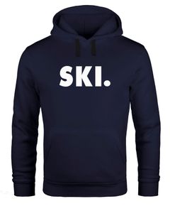 Hoodie Herren Ski Wintersport Wintersportler Ski-Fahrer Ski-Hoodie Kapuzen-Pullover Moonworks®