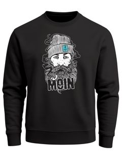 Sweatshirt Herren Moin Kapitän Bart Anker Nordisch Hamburg Rundhals-Pullover Fashion Streetwear Neverless®
