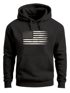 Hoodie Herren USA Flagge Print Retro Style Männer Fashion Streetstyle Neverless®