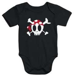 Baby Body Pirat Skull Jolly Roger Piratenkostüm Fasching Karneval lustig Baby Moonworks®