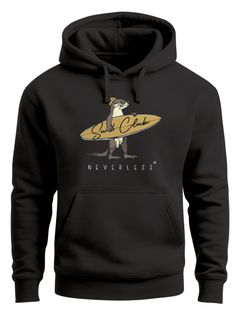 Hoodie Herren California Surfing Print Otter mit Surfboard Grafik Surfer-Design Männer Fashion Streetstyle Neverless®
