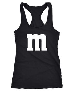 Damen Tanktop Gruppen-Kostüm M Aufdruck Kostüm Fasching Karneval Verkleidung Racerback Moonworks®