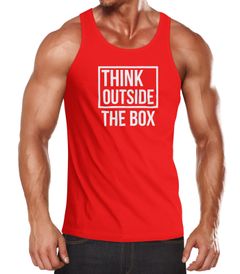 Herren Tanktop Think Outside the Box Moonworks®