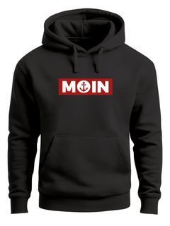 Hoodie Herren Moin norddeutsch Morgen Anker Kapuzen-Pullover Print Männer Fashion Streetstyle Neverless®