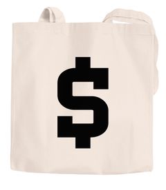 Jutebeutel Dollar Zeichen Symbol  Geldsack Money Bag Moonworks®