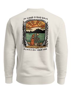 Sweatshirt Herren Pullover Hund Freundschaft Backprint Fashion Hundebesitzer Streetwear  Pullover Backprint Neverless®