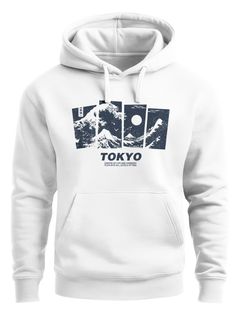 Hoodie Herren Japan Tokyo Große Welle Kanagawa Japanische Kunst Aufdruck Männer Fashion Streetstyle Neverless®